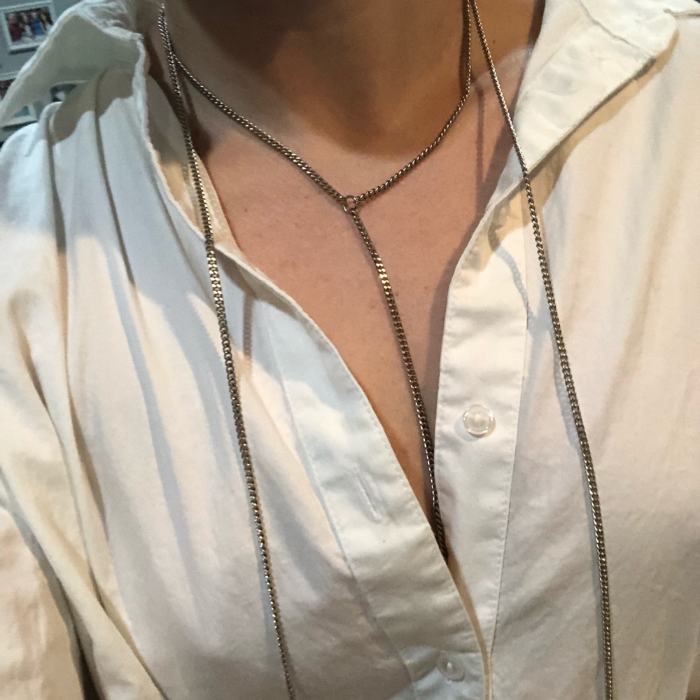 Chain drop necklace 🖤